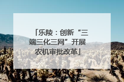 乐陵：创新“三端三化三网”开展农机审批改革