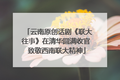 云南原创话剧《联大往事》在清华圆满收官 致敬西南联大精神