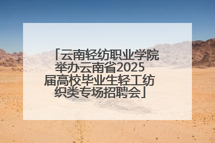 云南轻纺职业学院举办云南省2025届高校毕业生轻工纺织类专场招聘会