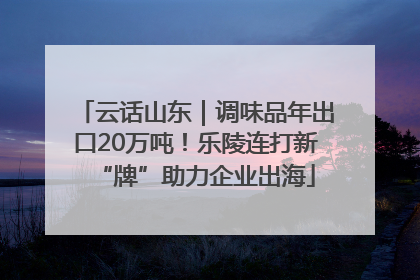 云话山东｜调味品年出口20万吨！乐陵连打新“牌”助力企业出海