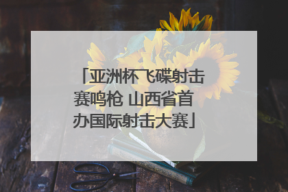 亚洲杯飞碟射击赛鸣枪 山西省首办国际射击大赛