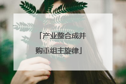 产业整合成并购重组主旋律