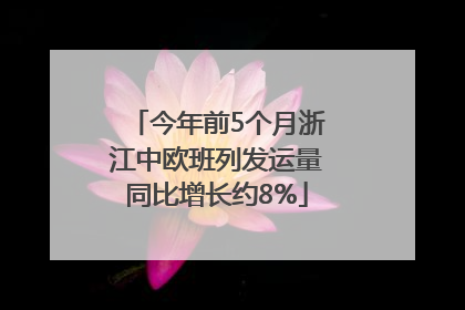 今年前5个月浙江中欧班列发运量同比增长约8%