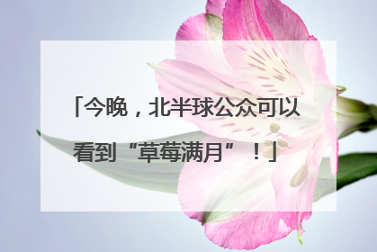 今晚，北半球公众可以看到“草莓满月”！