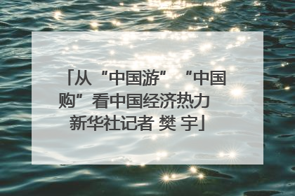 从“中国游”“中国购”看中国经济热力 新华社记者 樊 宇