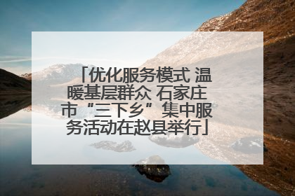 优化服务模式 温暖基层群众 石家庄市“三下乡”集中服务活动在赵县举行