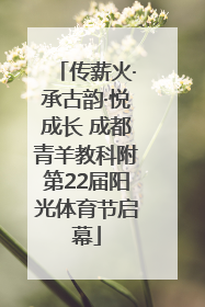 传薪火·承古韵·悦成长 成都青羊教科附第22届阳光体育节启幕