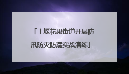 十堰花果街道开展防汛防灾防溺实战演练