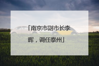 南京市副市长李晖，调任泰州