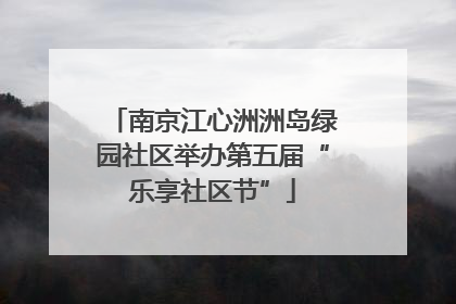 南京江心洲洲岛绿园社区举办第五届“乐享社区节”