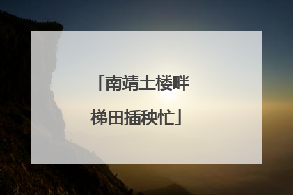 南靖土楼畔 梯田插秧忙
