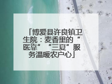 博爱县许良镇卫生院：麦香里的“医靠”“三夏”服务温暖农户心