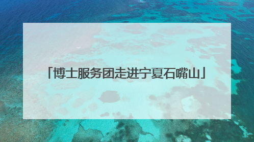 博士服务团走进宁夏石嘴山
