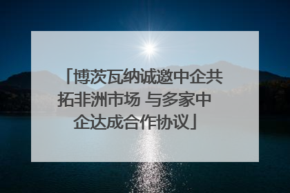 博茨瓦纳诚邀中企共拓非洲市场 与多家中企达成合作协议