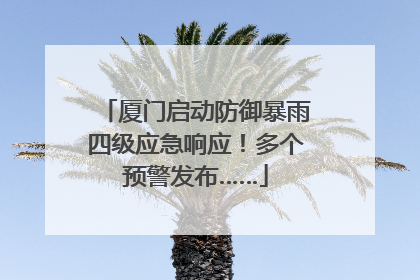 厦门启动防御暴雨四级应急响应！多个预警发布……