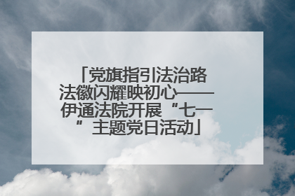党旗指引法治路 法徽闪耀映初心——伊通法院开展“七一”主题党日活动