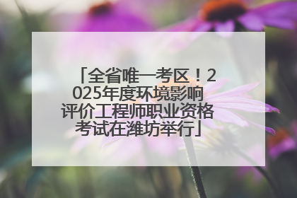 全省唯一考区！2025年度环境影响评价工程师职业资格考试在潍坊举行