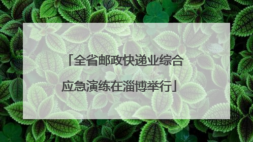 全省邮政快递业综合应急演练在淄博举行