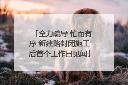 全力疏导 忙而有序 新建路封闭施工后首个工作日见闻