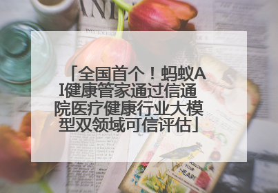 全国首个！蚂蚁AI健康管家通过信通院医疗健康行业大模型双领域可信评估