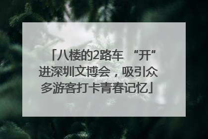 八楼的2路车 “开” 进深圳文博会，吸引众多游客打卡青春记忆