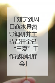 刘宁到周口商水县督导调研并主持召开全省“三夏”工作视频调度会