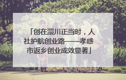 创在澴川正当时，人社护航创业路——孝感市返乡创业成效显著