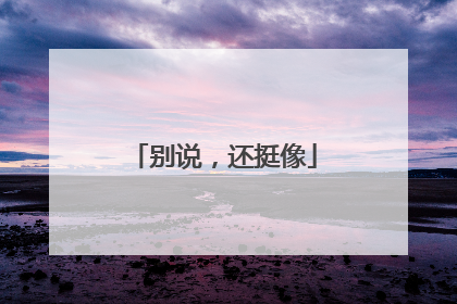 别说，还挺像