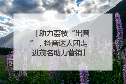 助力荔枝“出圈”，抖音达人团走进茂名助力营销