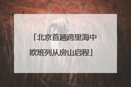 北京首趟跨里海中欧班列从房山启程