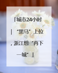 城市24小时｜“黑马”上位，浙江想“再下一城”