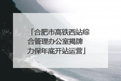 合肥市高铁西站综合管理办公室揭牌 力保年底开站运营