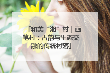和美“湘”村｜画笔村：古韵与生态交融的传统村落