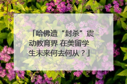 哈佛遭“封杀”震动教育界 在美留学生未来何去何从？