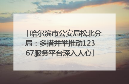 哈尔滨市公安局松北分局：多措并举推动12367服务平台深入人心