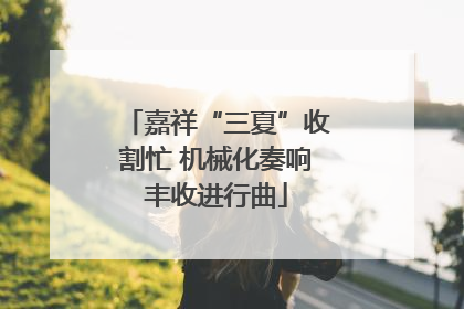 嘉祥“三夏”收割忙 机械化奏响丰收进行曲