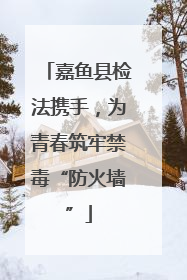 嘉鱼县检法携手，为青春筑牢禁毒“防火墙”