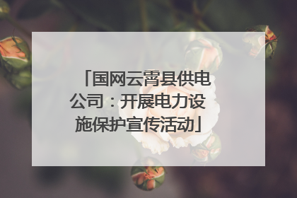 国网云霄县供电公司：开展电力设施保护宣传活动