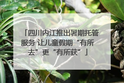 四川内江推出暑期托管服务 让儿童假期“有所去”更“有所获”