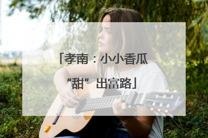 孝南：小小香瓜 “甜”出富路