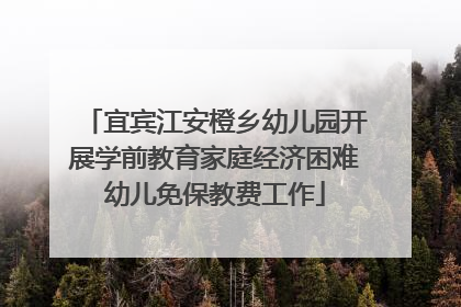 宜宾江安橙乡幼儿园开展学前教育家庭经济困难幼儿免保教费工作