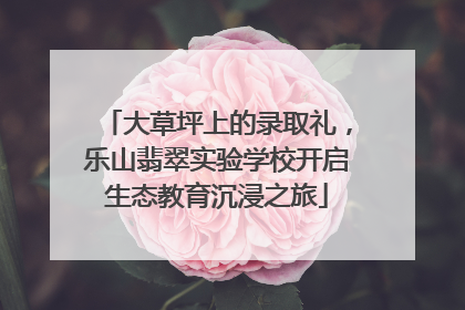 大草坪上的录取礼，乐山翡翠实验学校开启生态教育沉浸之旅