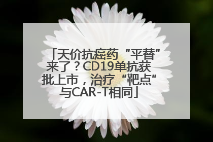 天价抗癌药“平替”来了？CD19单抗获批上市，治疗“靶点”与CAR-T相同
