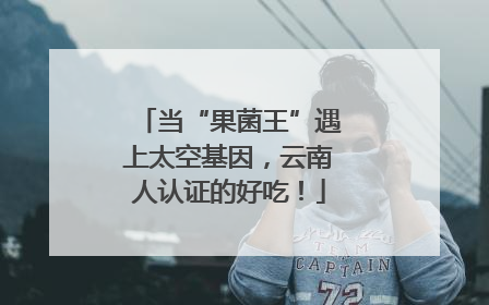 当“果菌王”遇上太空基因，云南人认证的好吃！