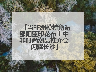 当非洲模特邂逅邵阳蓝印花布！中非时尚潮品推介会闪耀长沙