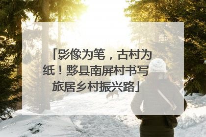 影像为笔，古村为纸！黟县南屏村书写旅居乡村振兴路