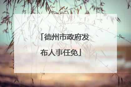 德州市政府发布人事任免
