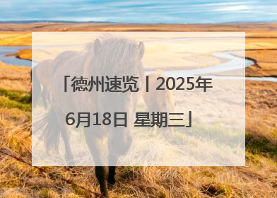 德州速览丨2025年6月18日 星期三