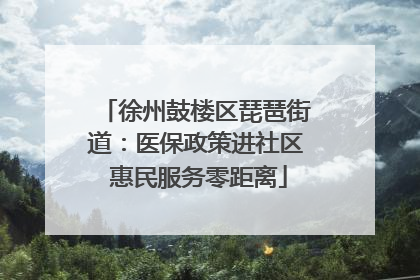 徐州鼓楼区琵琶街道：医保政策进社区 惠民服务零距离