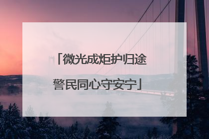 微光成炬护归途 警民同心守安宁
